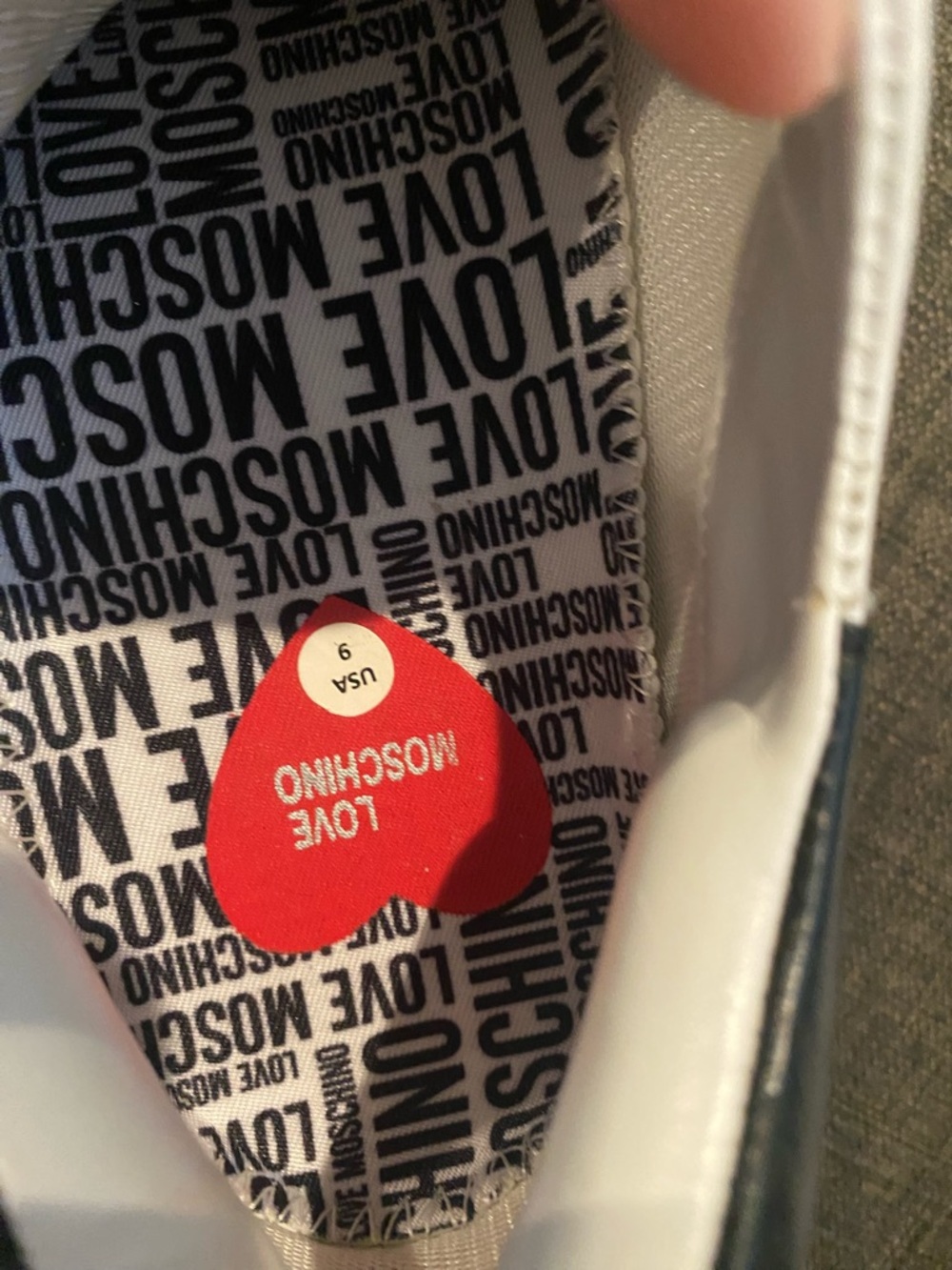 Love Moschino White and Black Logo Strap Sneakers NWOT size 9 Italian Luxe! - Picture 7 of 10